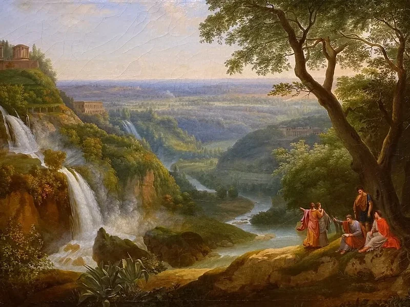 1757-Heinrich Schmidt - Cascata a Tivoli